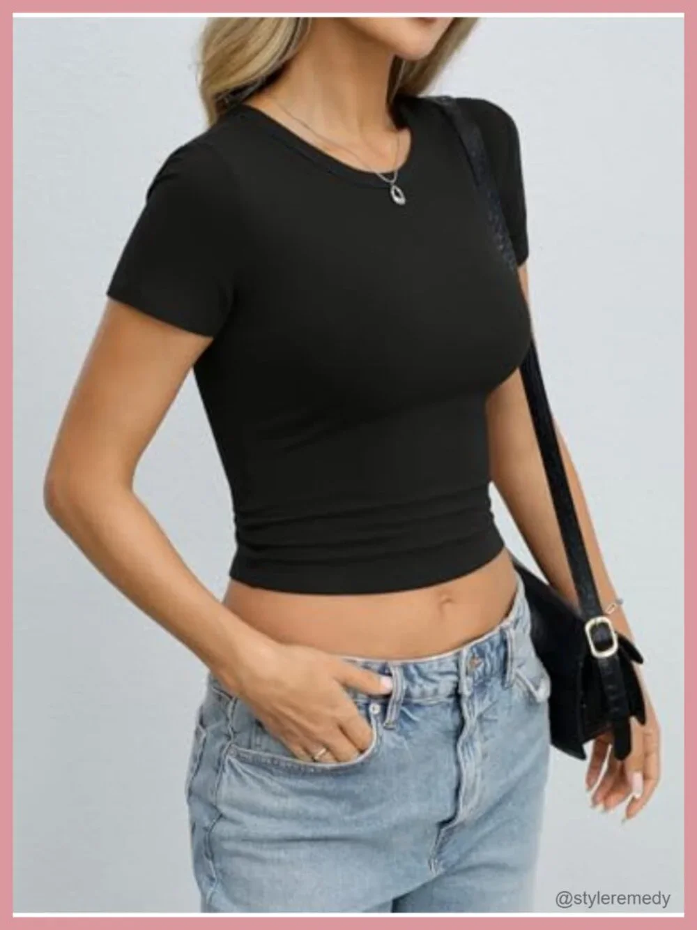 Ribbed Short Sleeve Crop Top Crewneck Fitted T Shirt Summer Y2K Going Out
